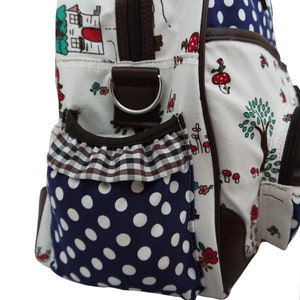 Anberry diaper bag Little Red Riding Hood dotted, Blue image 4