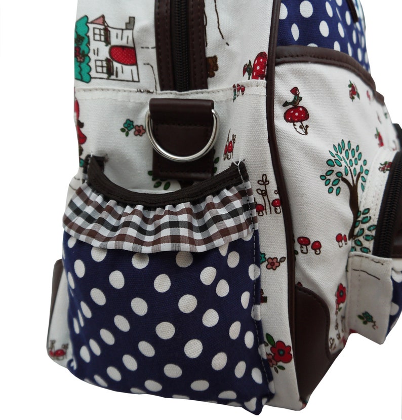 Anberry diaper bag Little Red Riding Hood dotted, Blue image 4