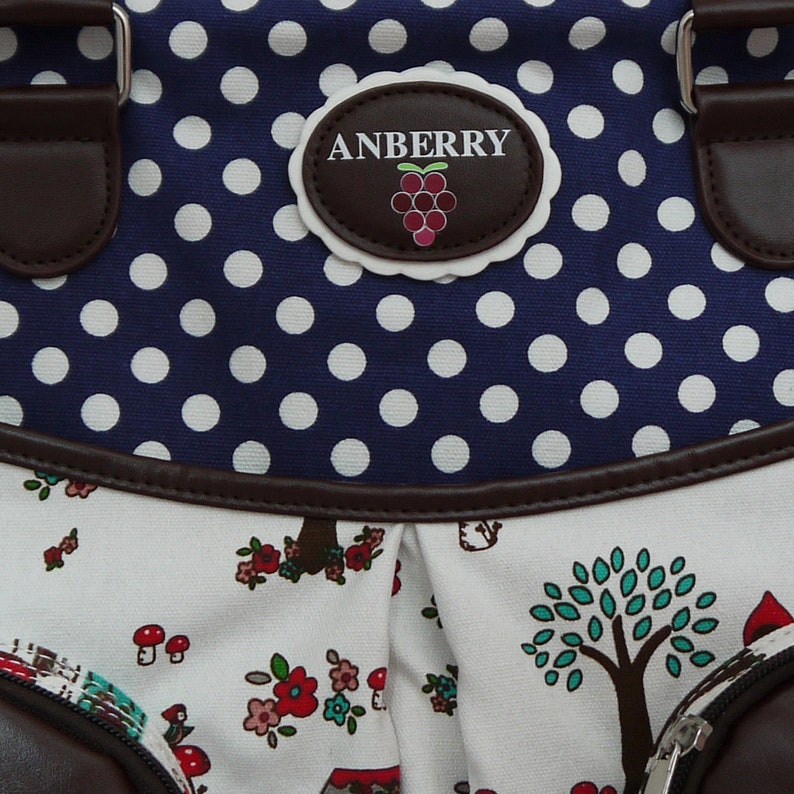 Anberry diaper bag Little Red Riding Hood dotted, Blue image 3