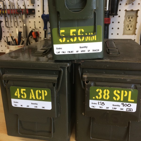 Ammo Can Labels