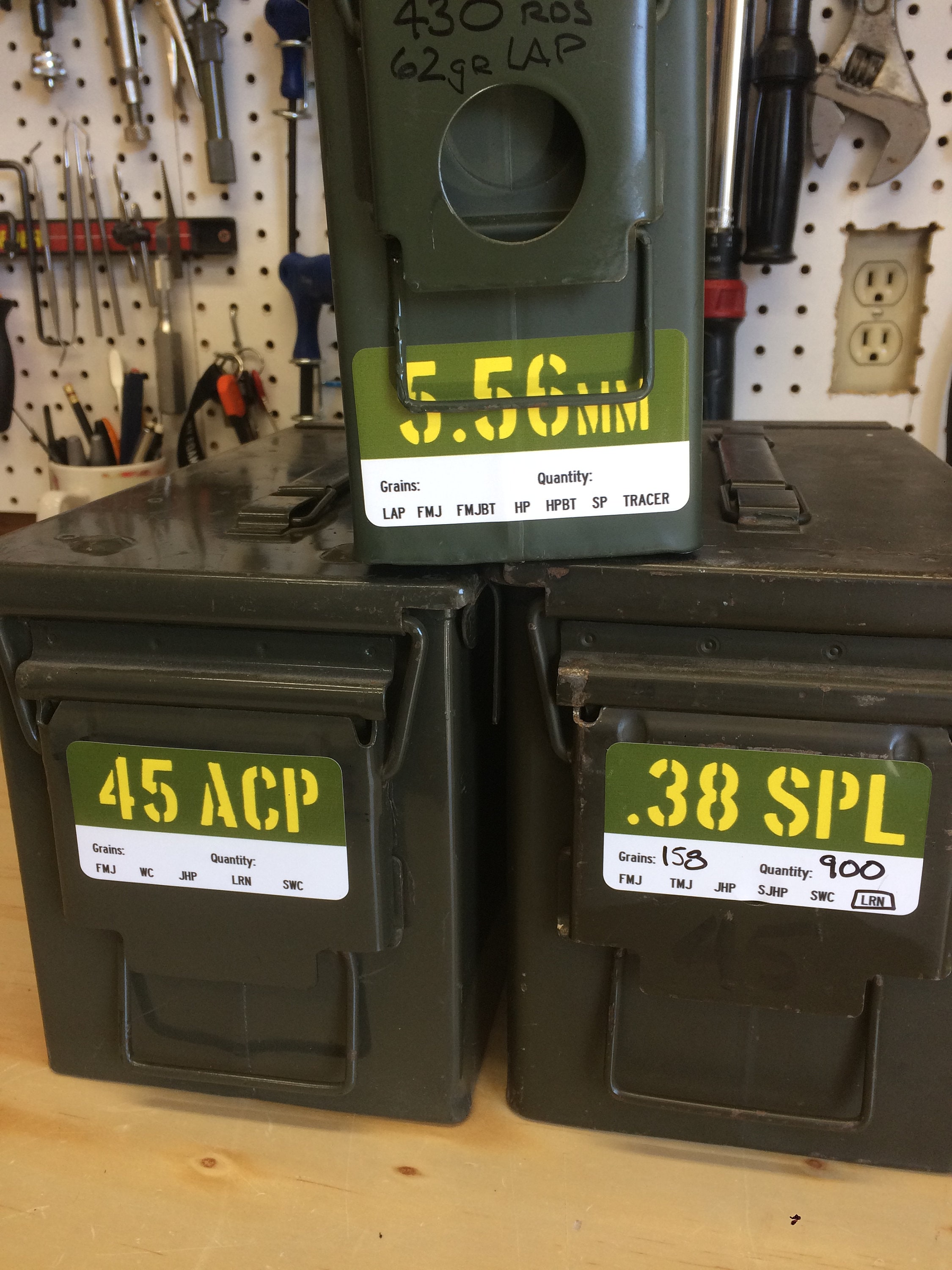 Vinyl Ammo Can Markers/label 223 5.56  30 cal or 50 cal ammo can 