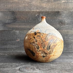 Vintage Studio Pottery Weed Pot Large Textured Glaze