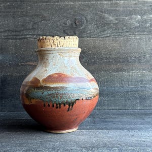 Large Loess Hills Pottery Covered Jar Jerry & Deb Kessler