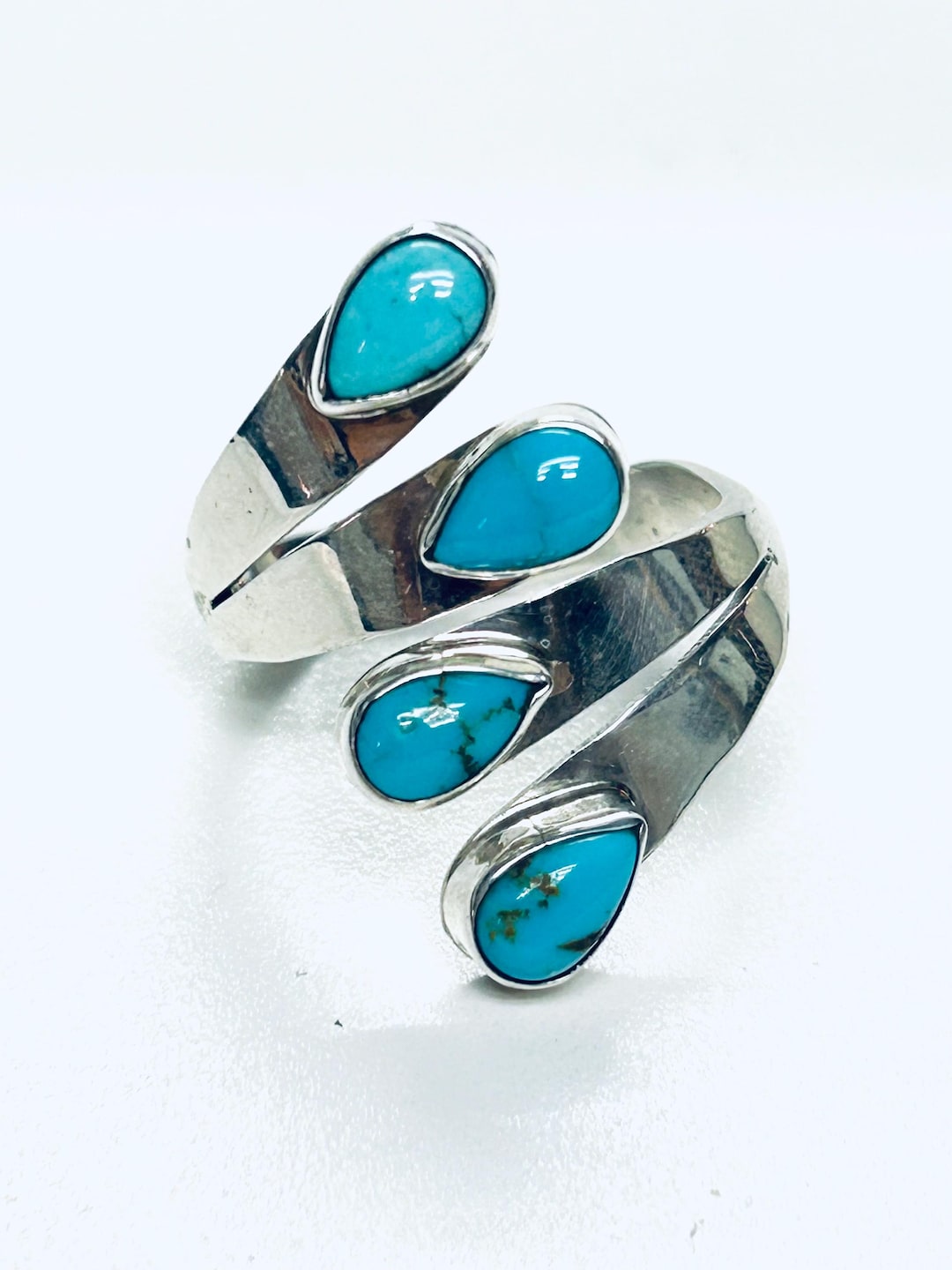Native American Navajo Handmade Sterling Silver Turquoise Stone Ring - Etsy