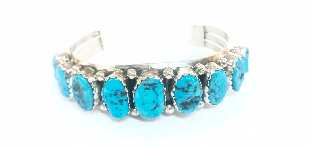 Native American Navajo Handmade Sterling Silver Mens Womens Cuff ...