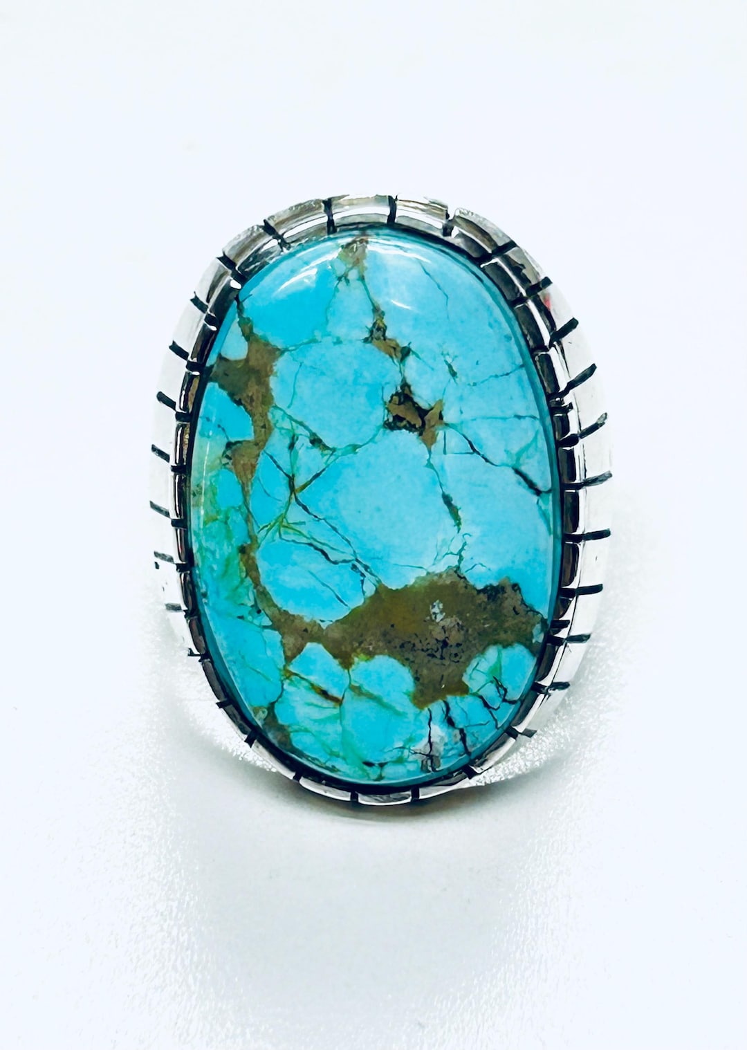 Native American Navajo Handmade Sterling Silver Turquoise Stone Ring - Etsy