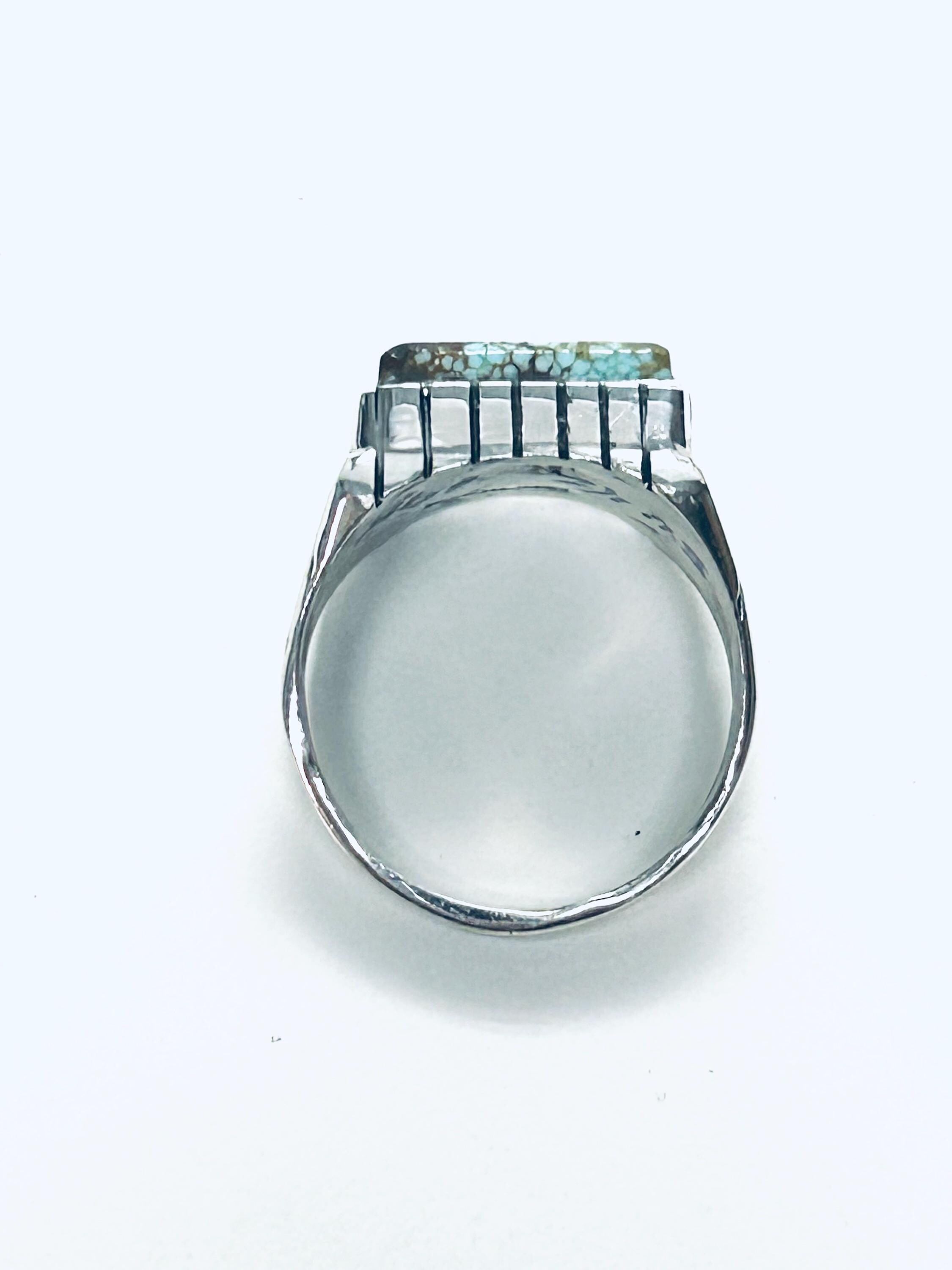 Native American Navajo Handmade Sterling Silver Turquoise Stone Ring - Etsy