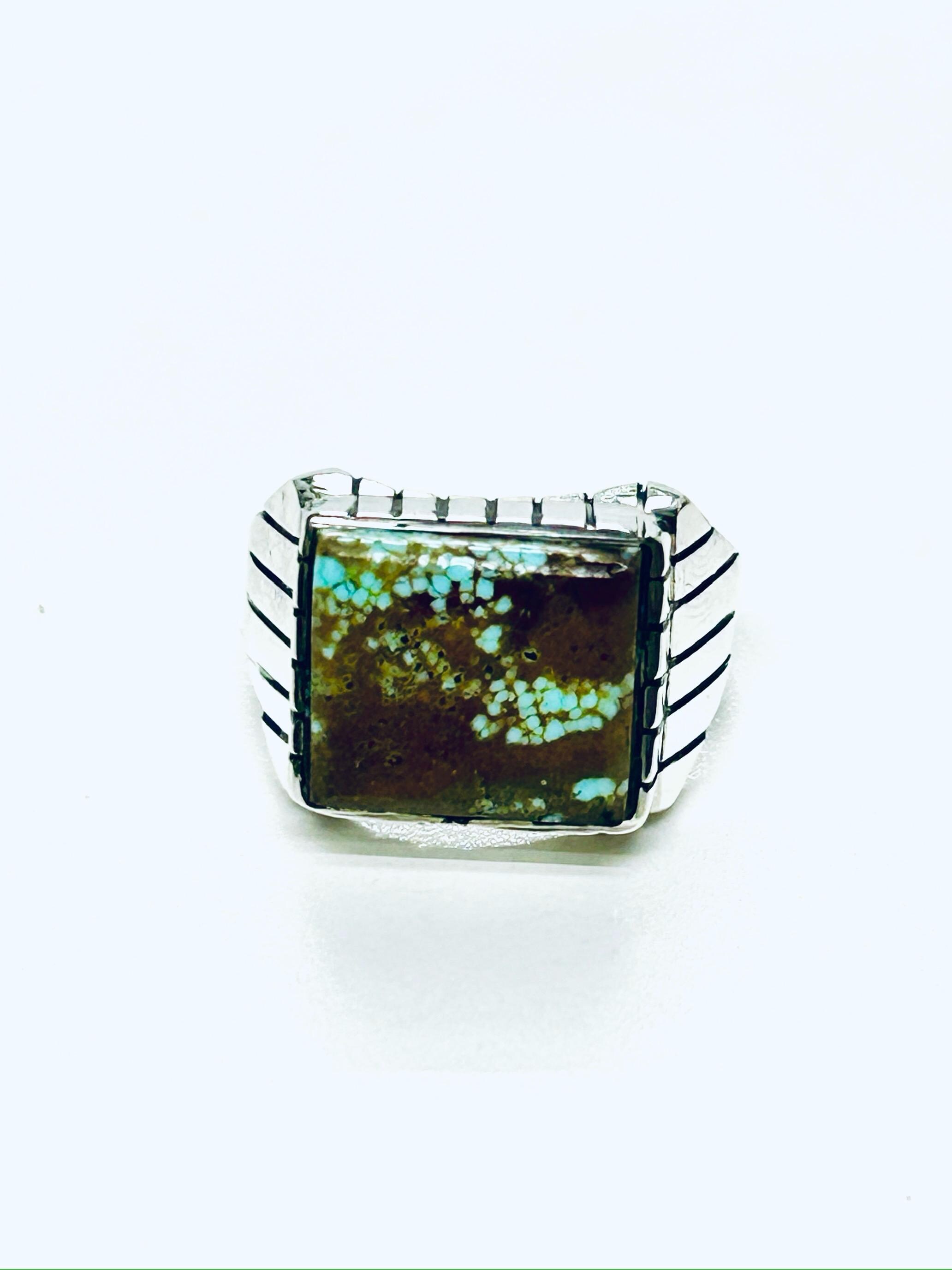 Native American Navajo Handmade Sterling Silver Turquoise Stone Ring - Etsy