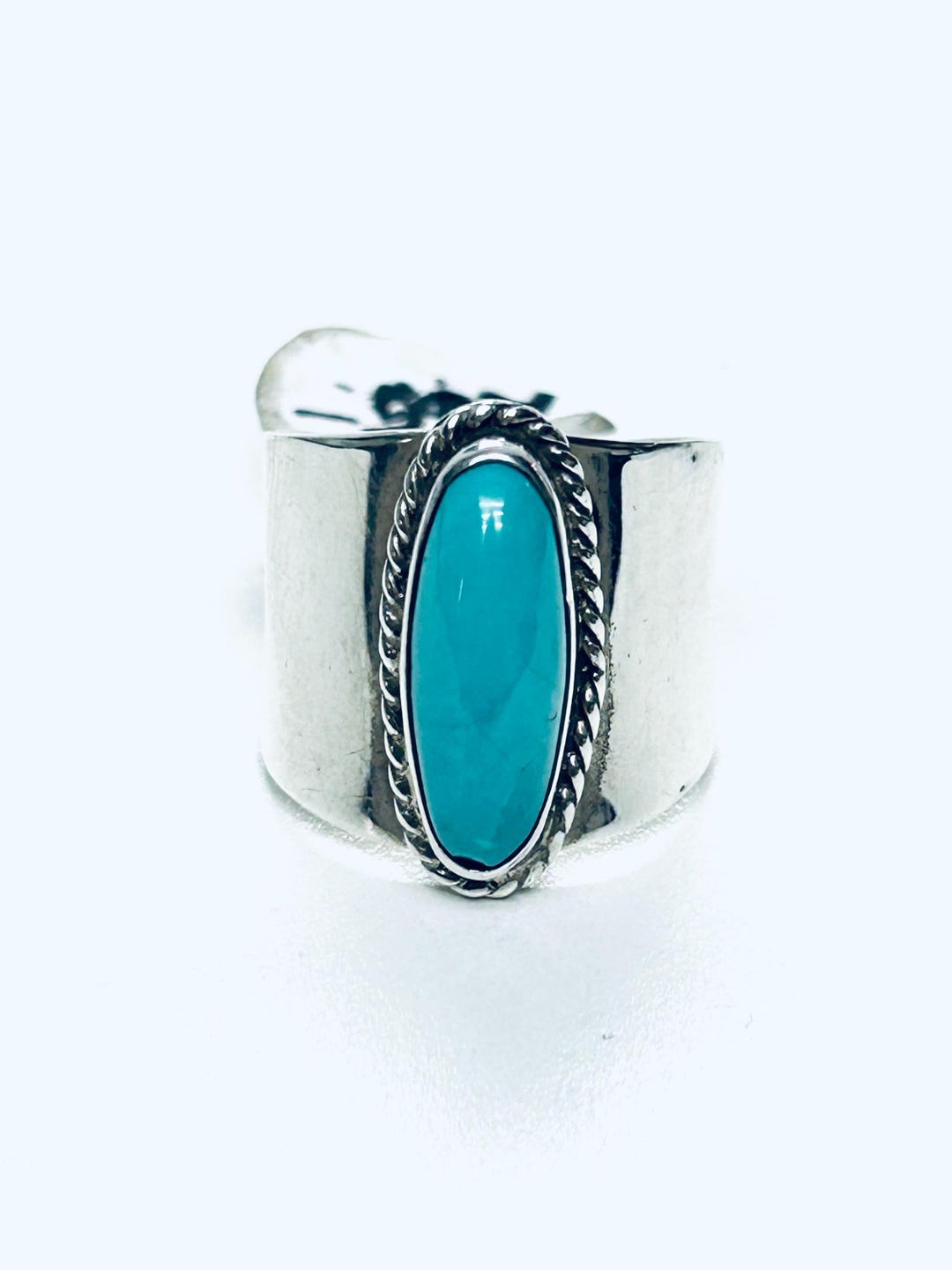 Native American Navajo Handmade Sterling Silver Turquoise Stone Ring - Etsy