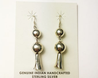Native American Navajo Handmade Sterling Silver Earrings