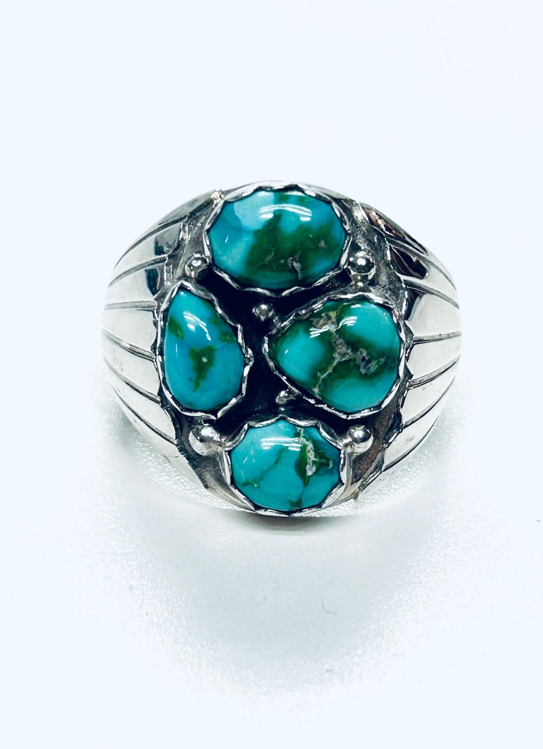 Native American Navajo Handmade Sterling Silver Turquoise Stone Ring - Etsy