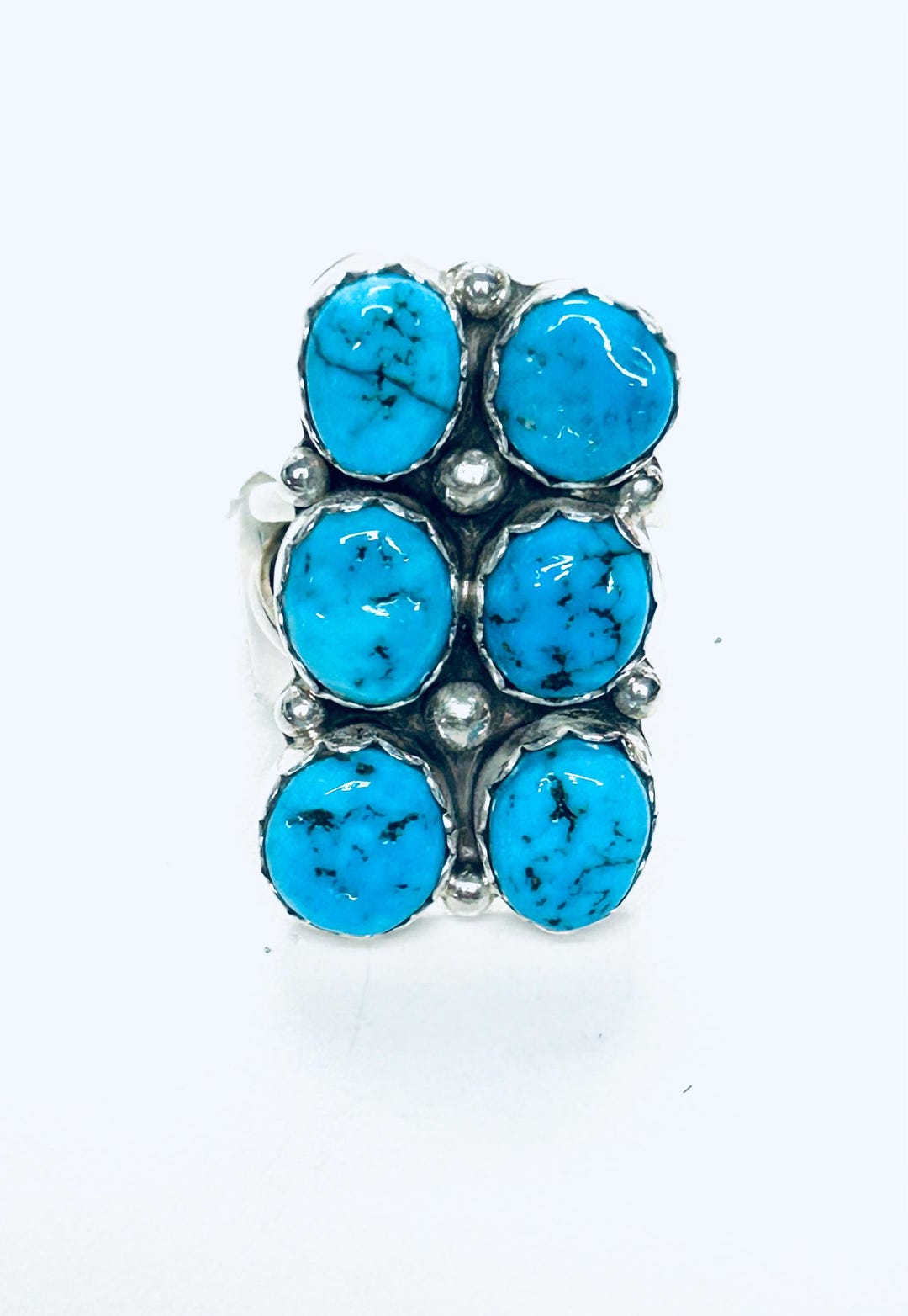 Native American Navajo Handmade Sterling Silver Turquoise Stone Ring - Etsy