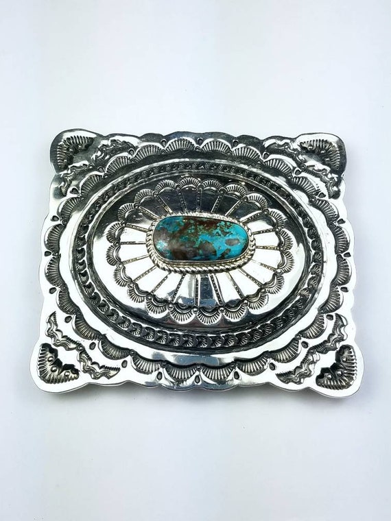 Rare Native American Navajo Pilot Mountain Turquoise Sterling Silver Bracelet Rare Native American Navajo Pilot Mountain Turquoise Sterling Silver Bracelet