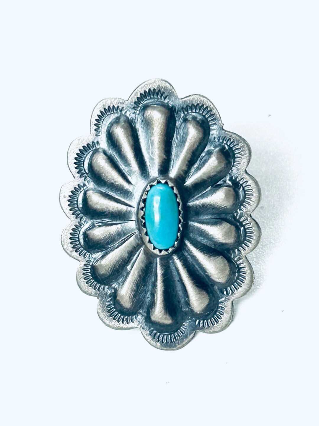 Native American Navajo Handmade Sterling Silver Turquoise Stone Ring - Etsy