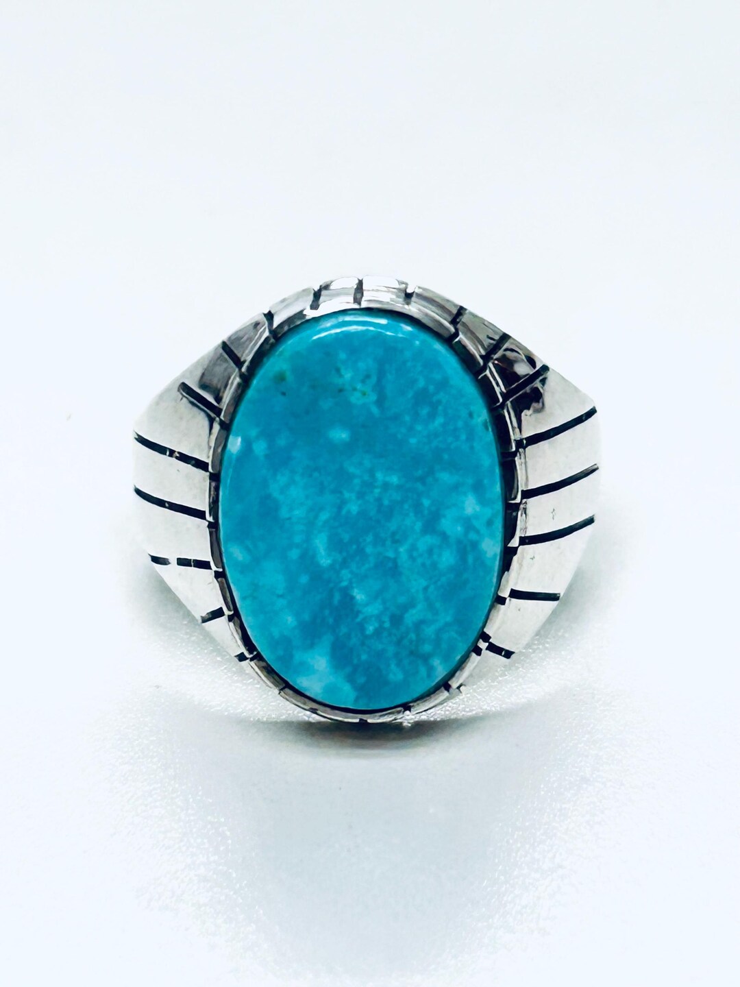 Native American Navajo Handmade Sterling Silver Turquoise Stone Ring - Etsy