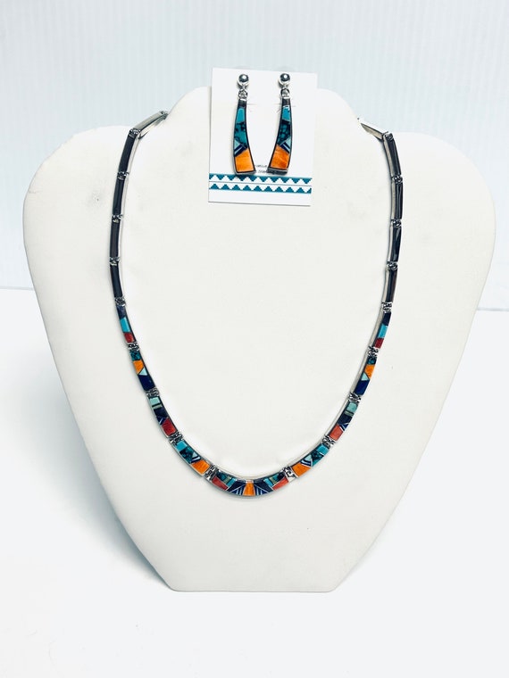 Very Rare Tripe Bead Row Vintage Native American Navajo Sterling Silver Squash Blossom Necklace Very Rare Tripe Bead Row Vintage Native American Navajo Sterling Silver Squash Blossom Necklace