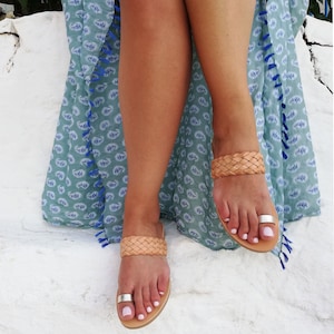 Handmade leather sandals, Greek sandals, Leather sandals, flat sandals, ancient Greek sandals, Kallipous sandals
