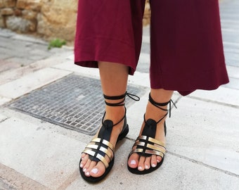 Handmade leather sandals, Greek sandals, gladiator sandals, Leather sandals, flat sandals, ancient Greek sandals, Kallipous sandals