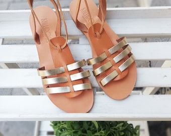 Handmade leather sandals, Greek sandals, Leather sandals, gladiator sandals, flat sandals, ancient Greek sandals, Kallipous sandals