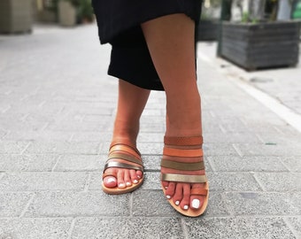 Handmade leather sandals, Greek sandals, Leather sandals, flat sandals, ancient Greek sandals, Kallipous sandals