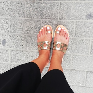 Handmade leather sandals, Greek sandals, Leather sandals, flat sandals, ancient Greek sandals, Kallipous sandals