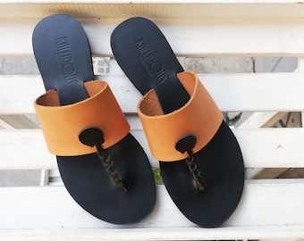 Handmade leather sandals, Greek sandals, Leather sandals, flat sandals, ancient Greek sandals, Kallipous sandals