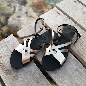 Handmade leather sandals, Greek sandals, Leather sandals, flat sandals, ancient Greek sandals, Kallipous sandals