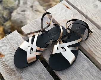 Handmade leather sandals, Greek sandals, Leather sandals, flat sandals, ancient Greek sandals, Kallipous sandals