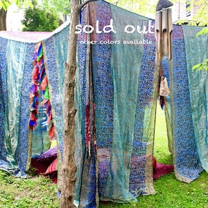 Sari BED CANOPY, TIENDA DE CAMPAÑA, Cortinas con dosel, Chuppah para bodas, Carpa con dosel Boho, Descanso interior/exterior, pabellón del festival, Carpa Glamping