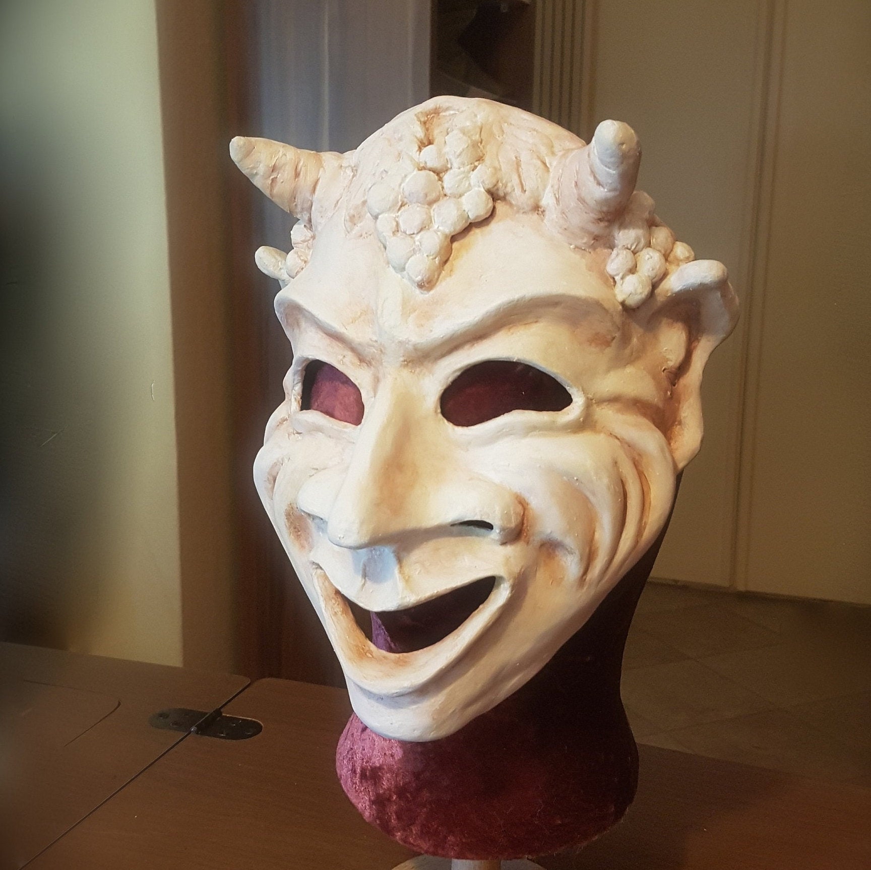 Mask of Comedy Greek Comedy FREE SHIPPING Horned - Etsy