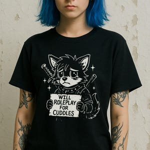Rollenspel om te knuffelen, schattig harig T-shirt, fursuit, Furmeet Fur Meet, Fursona, gezellig T-shirt, shirt anime-liefhebber, kawaii-kleding, Furrycore