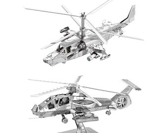 Wooden Laser-Cut 3D Puzzle Helicopter Model Kit 40 Pcs 