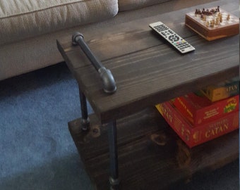 Industrial Coffee Table, Reclaimed wood Coffee Table, Wood Coffee Table, Media Console, Farmhouse coffee Table, Steampunk Table,