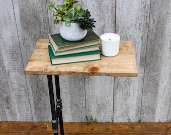 C Table, Industrial C Table, Sofa Table, End Table, Coffee Table, Laptop Stand, Industrial Furniture, Industrial Pipe Table.
