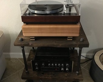 Reclaimed wood end table, rustic end table, reclaimed wood table, rustic night stand, pipe and wood end table, farmhouse table