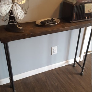 Pipe Entryway Table, Narrow console table, Buffet Table, Reclaimed Wood Table, Accent Table, Long Sofa Table, Entry Hall Table, image 3