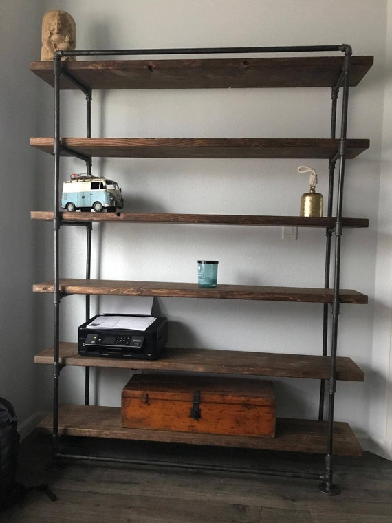 Reclaimed Wood Bookcase Metal, How To Anchor Metal Bookcase Wall