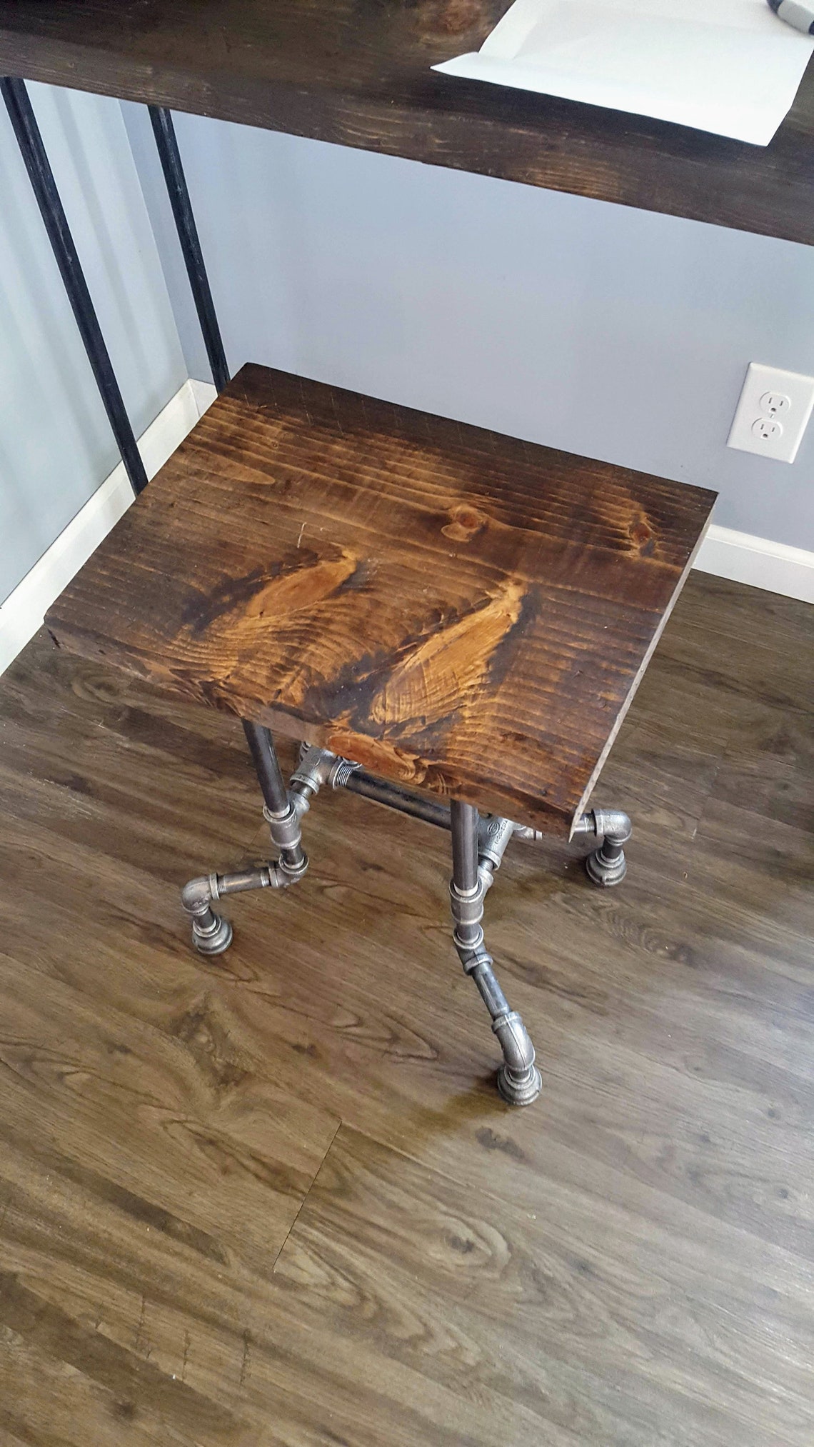 Pipe bar stool steampunk pipe stool bar furniture Etsy