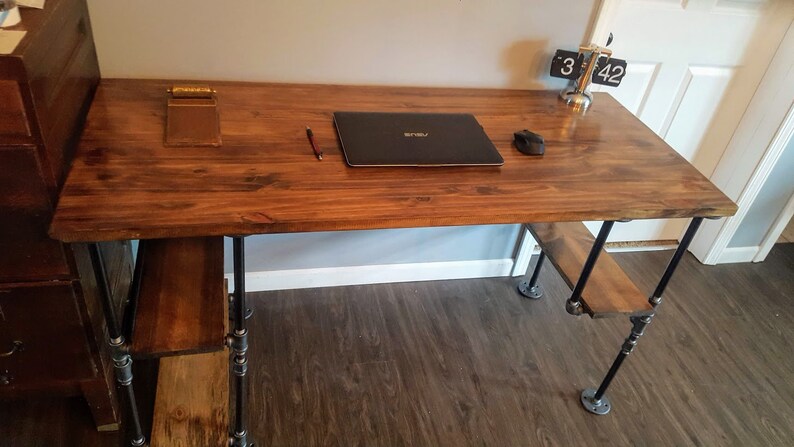 Reclaimed Wood Industrial Desk Home Office Desk Industrial | Etsy