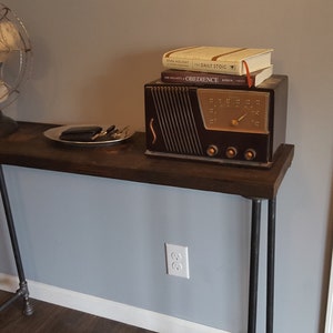 Pipe Entryway Table, Narrow console table, Buffet Table, Reclaimed Wood Table, Accent Table, Long Sofa Table, Entry Hall Table, image 4