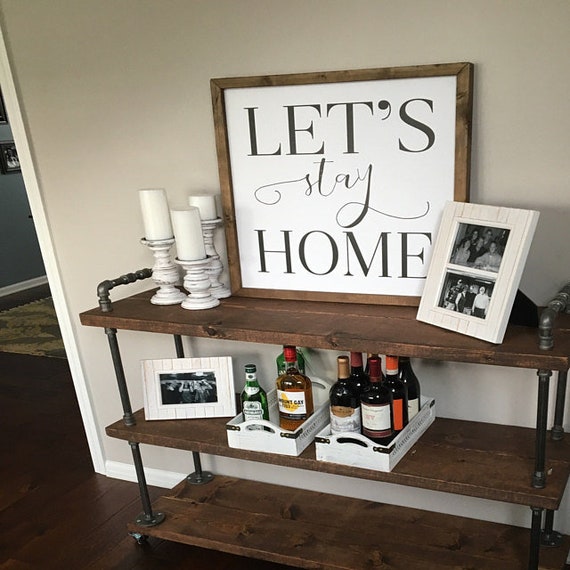 Industrial Bar Cart Rustic Bar Cart Coffee Cart Kitchen Etsy