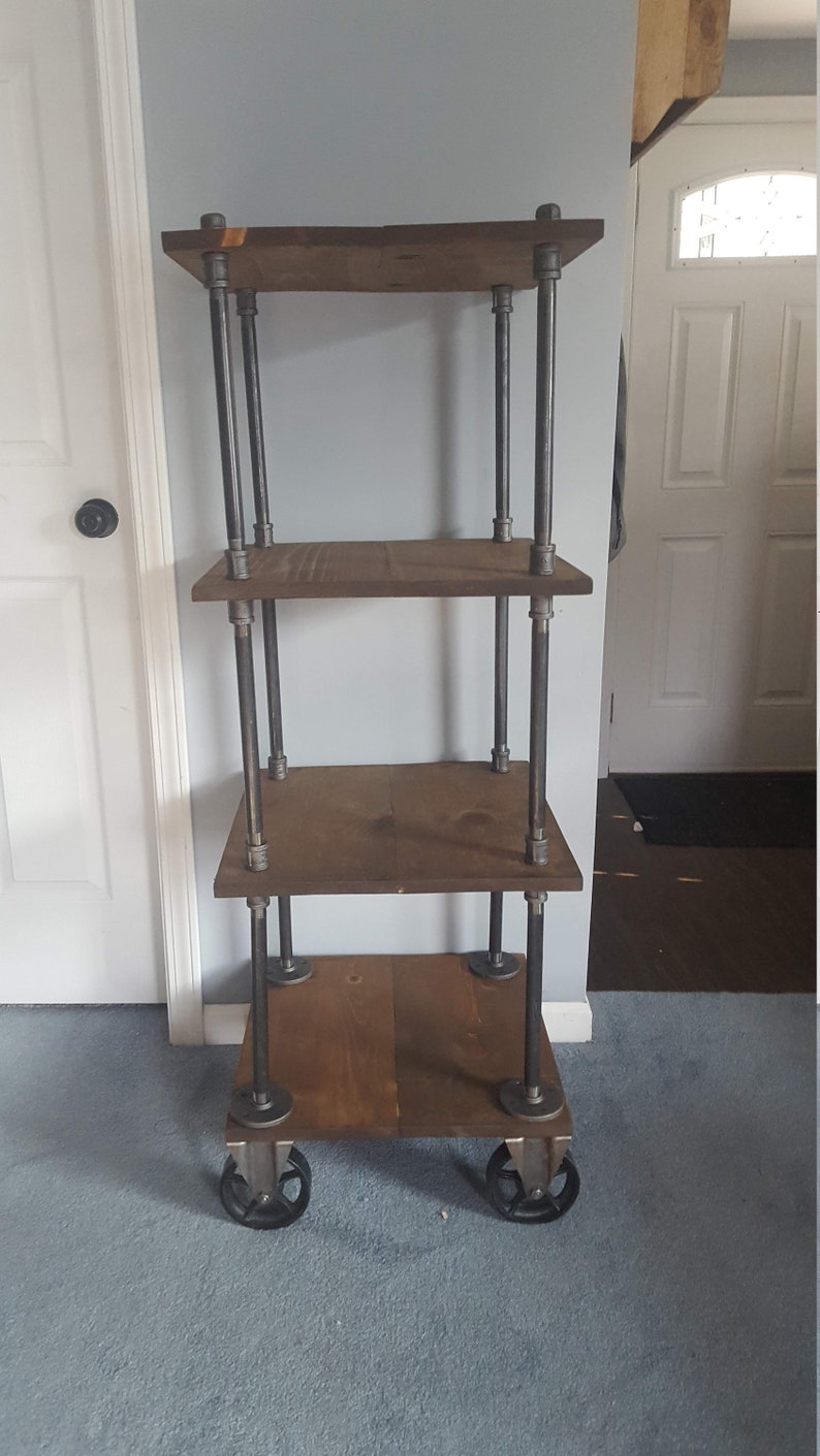 Display With Wheels Book Shelf With Casters Retail Display Etsy