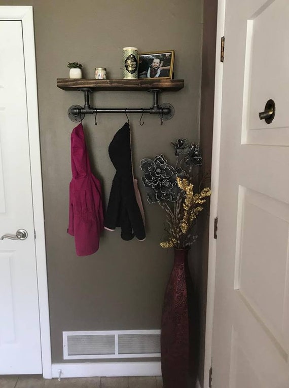 Entryway Pipe Shelf Coat Rack Coat Rack With Shelf Entryway Shelf