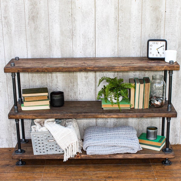 Industrial Tv Stand, Steam Punk Tv Console, Media Console, Console Table, TV Media, Reclaimed Wood