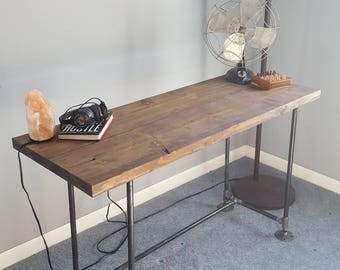 Industrial desk, wood desk, reclaimed table, pipe and wood desk, farmhouse table, industrial decor