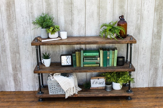 METAL BOOK STAND IN DISTRESSED WHITE FINISH