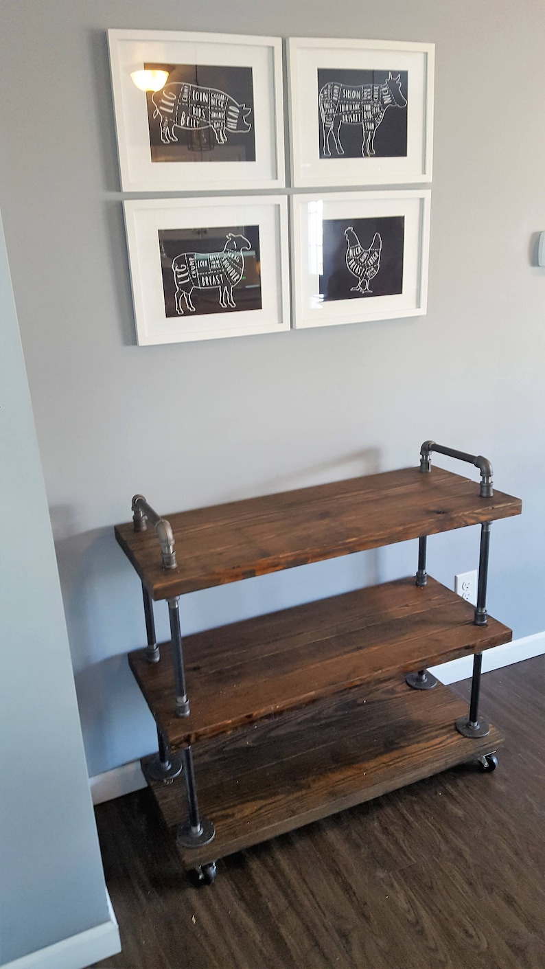 Coffee Cart Coffee Bar Rolling coffee stand Kitchen Etsy