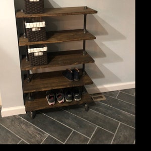 Shoe Rack - Shoe Storage - Entryway Organizer- Shoe Organizer - Entryway Bench - Entryway furniture - Sneaker Storage - Boot Storage image 7