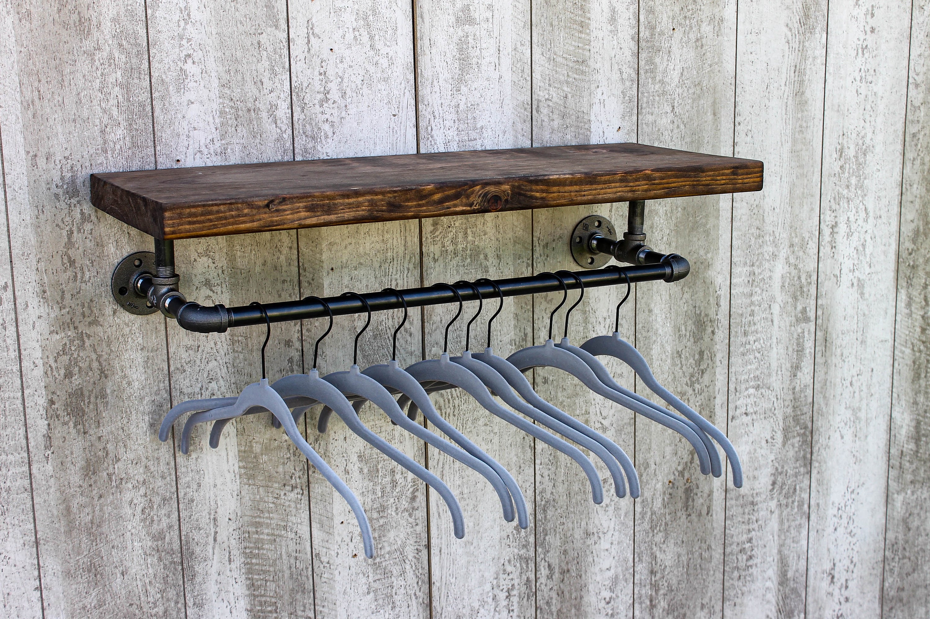 Farmhouse Rustic Mudroom Drying Rack, Modern Laundry Room Rack, Pipe ...