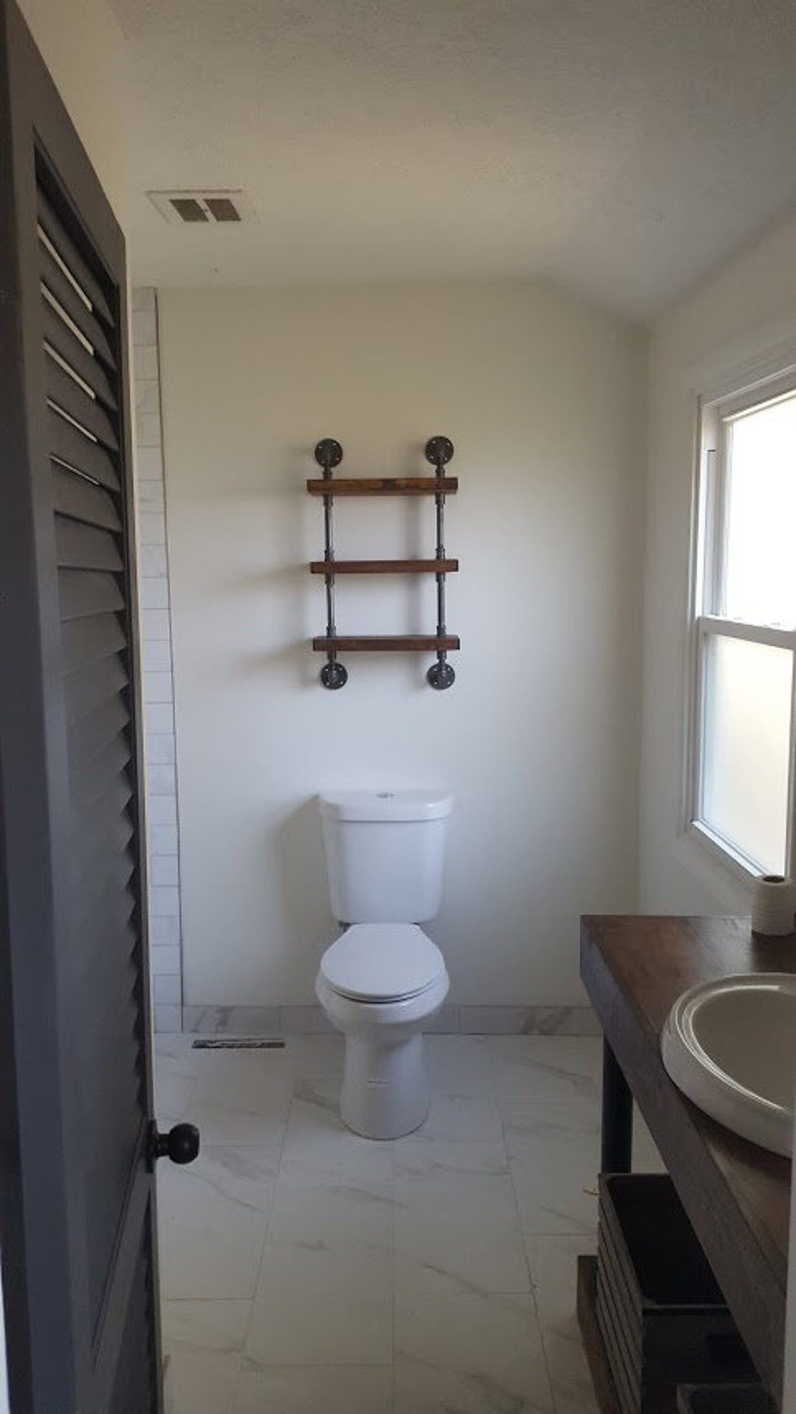 Bathroom Wall Decor Pipe Bathroom Shelf Tiered Shelf Etsy